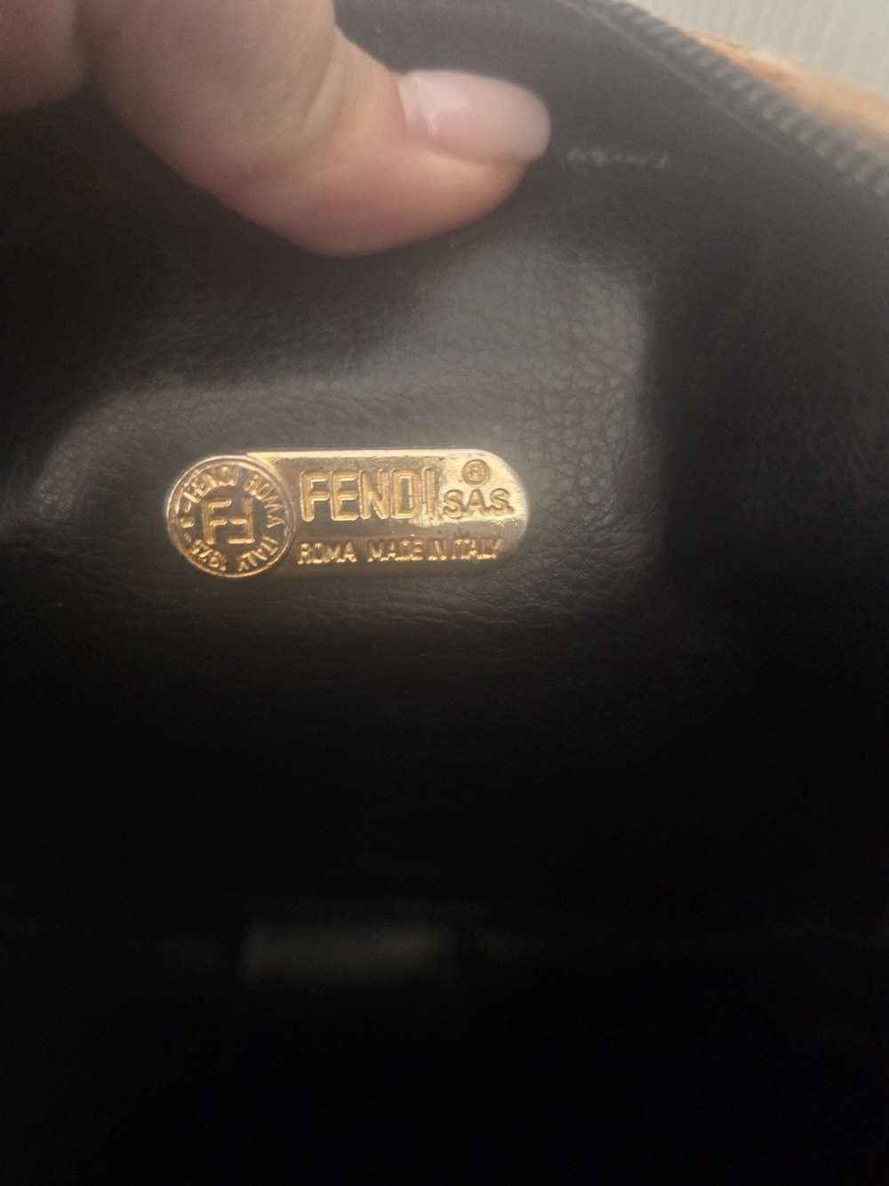 FENDI Vintage Checkered Crossbody Bag With Original Leather Strap - Picture 13 of 16